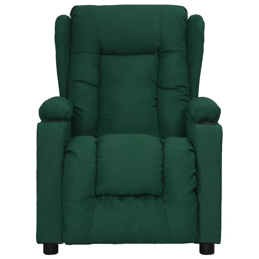 Fauteuil inclinable Vert foncé Tissu - 2