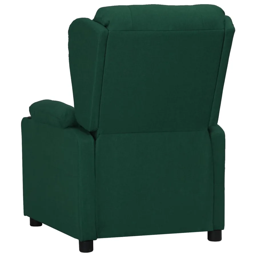 Fauteuil inclinable Vert foncé Tissu - 3