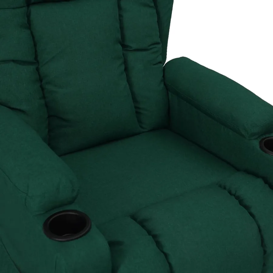 Fauteuil inclinable Vert foncé Tissu - 5