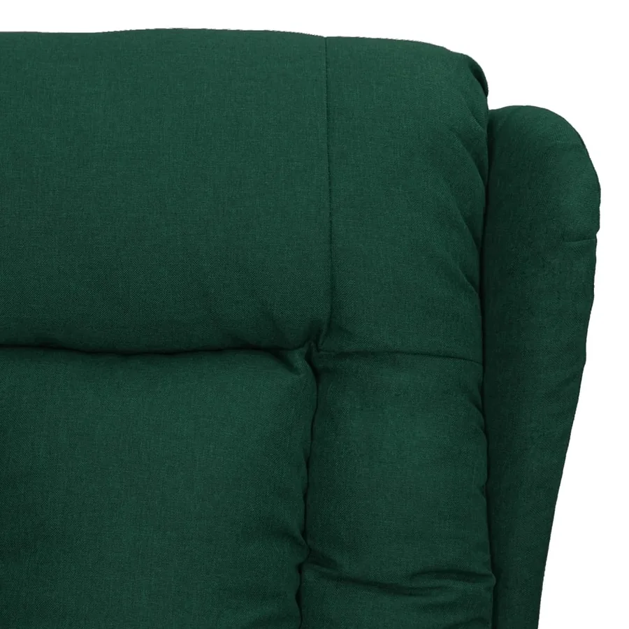 Fauteuil inclinable Vert foncé Tissu - 6