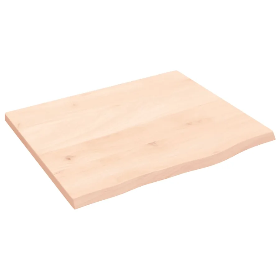Étagère murale 60x50x2 cm bois de chêne massif non traité - 2