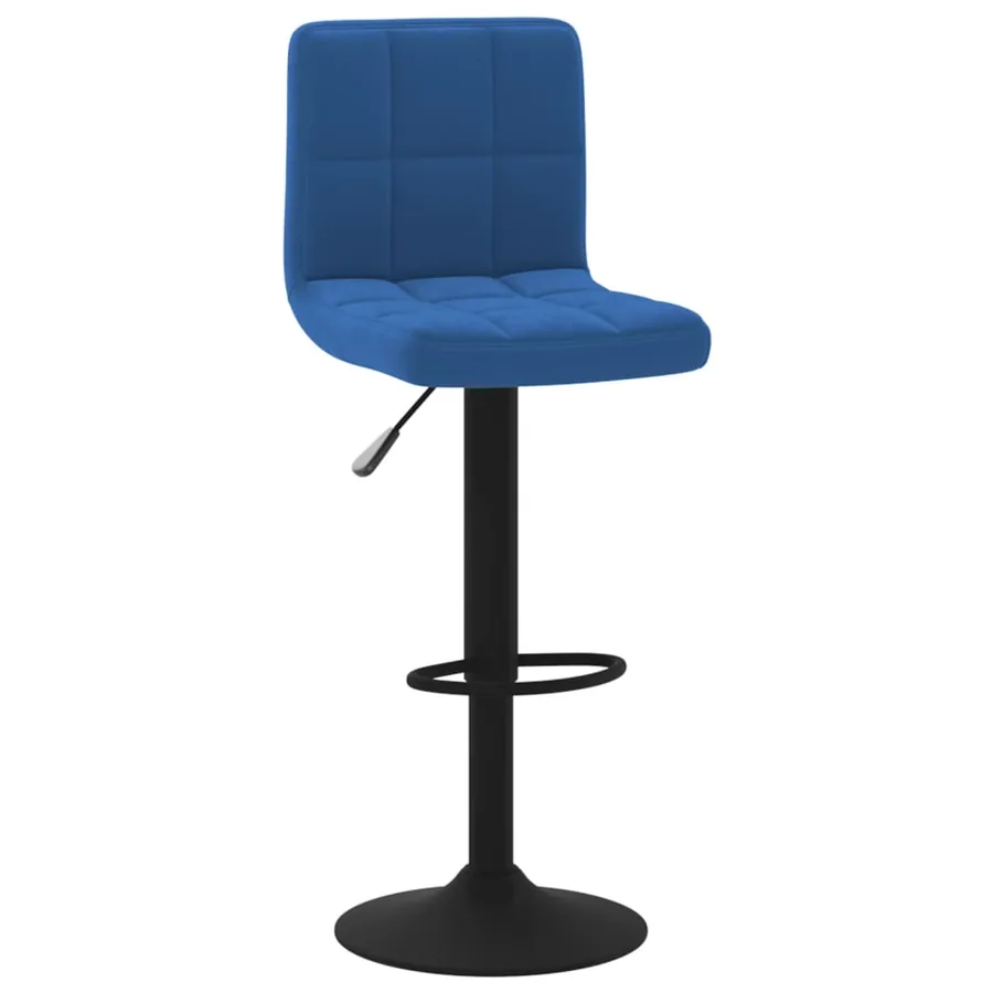 Tabourets de bar lot de 2 bleu velours - 3