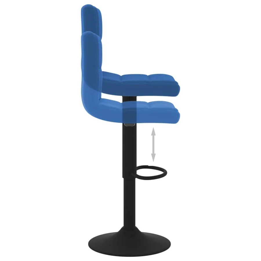 Tabourets de bar lot de 2 bleu velours - 7