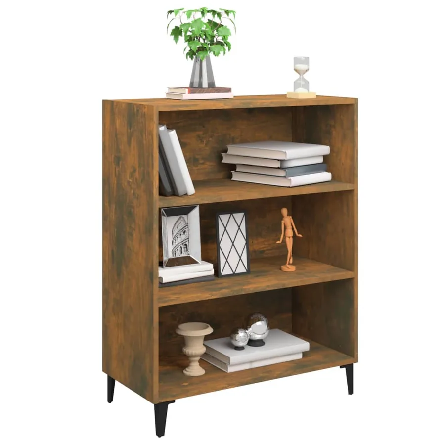 Buffet Chêne fumé 69,5x32,5x90 cm Bois d'ingénierie - 5