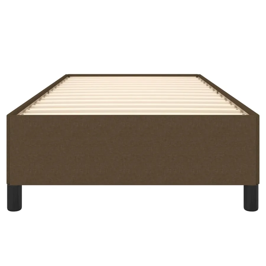 Cadre de lit sans matelas marron foncé 100x200 cm tissu - 5
