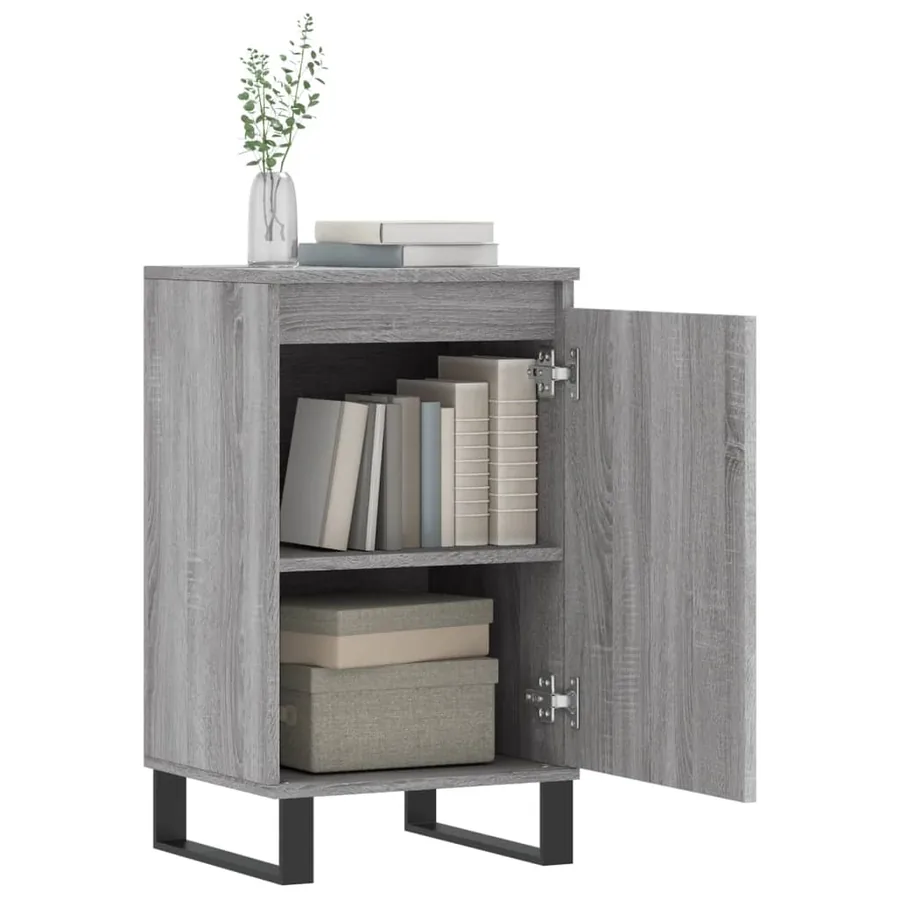 Buffet sonoma gris 40x35x70 cm bois d'ingénierie - 4