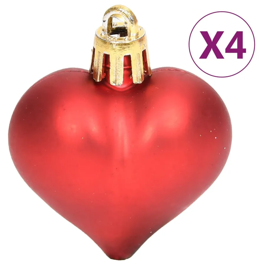 Ensemble de boules de Noël 70 pcs Doré et rouge - 11