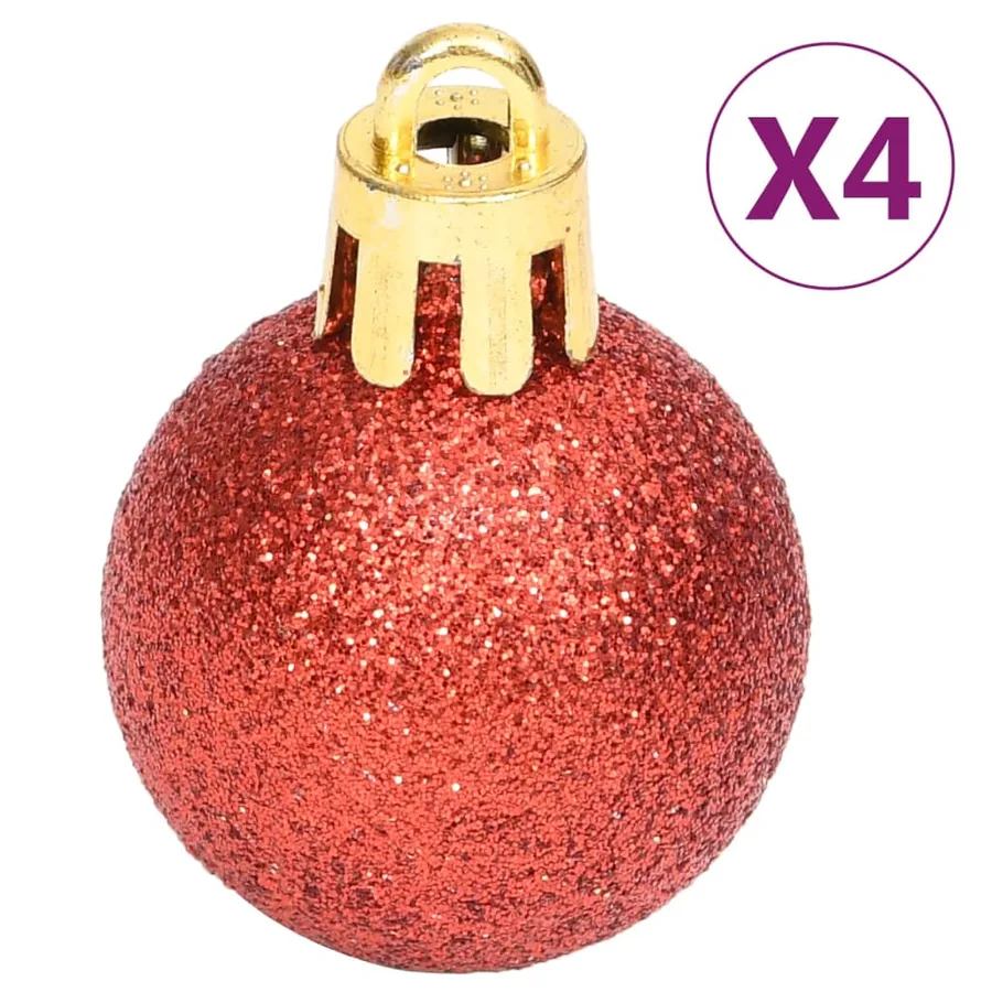 Ensemble de boules de Noël 70 pcs Doré et rouge - 18