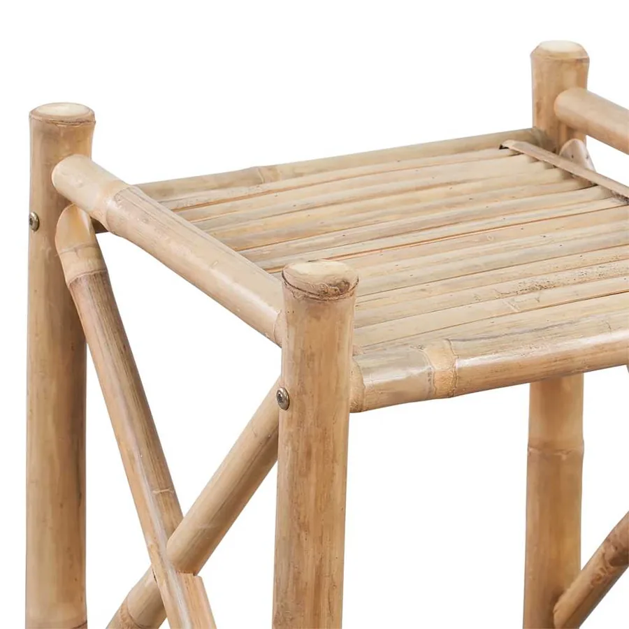 Étagère à 3 niveaux carré bambou - 6