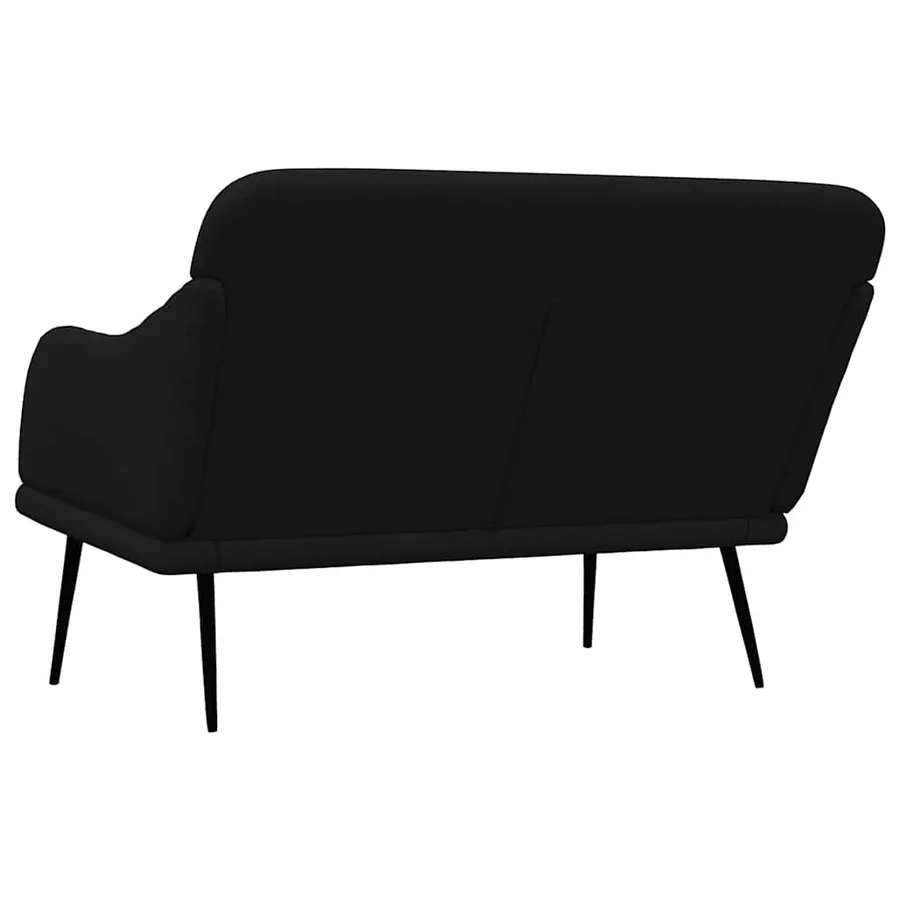 Banc Noir 110x76x80 cm Tissu - 5
