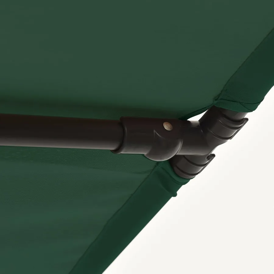 Parasol de jardin avec mât en aluminium 180x110 cm vert - 9