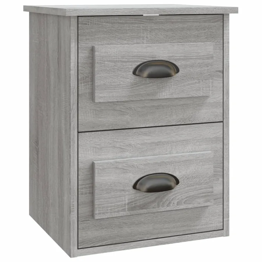 Table de chevet murale sonoma gris 41,5x36x53 cm - 2