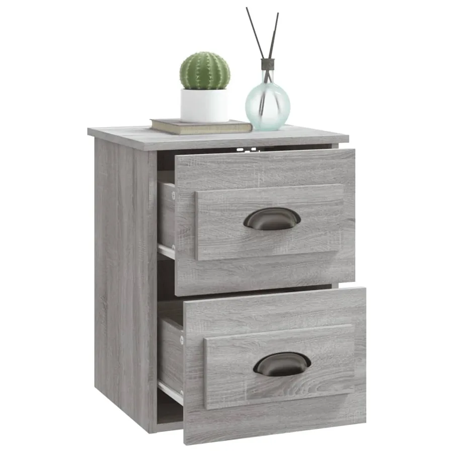 Table de chevet murale sonoma gris 41,5x36x53 cm - 5