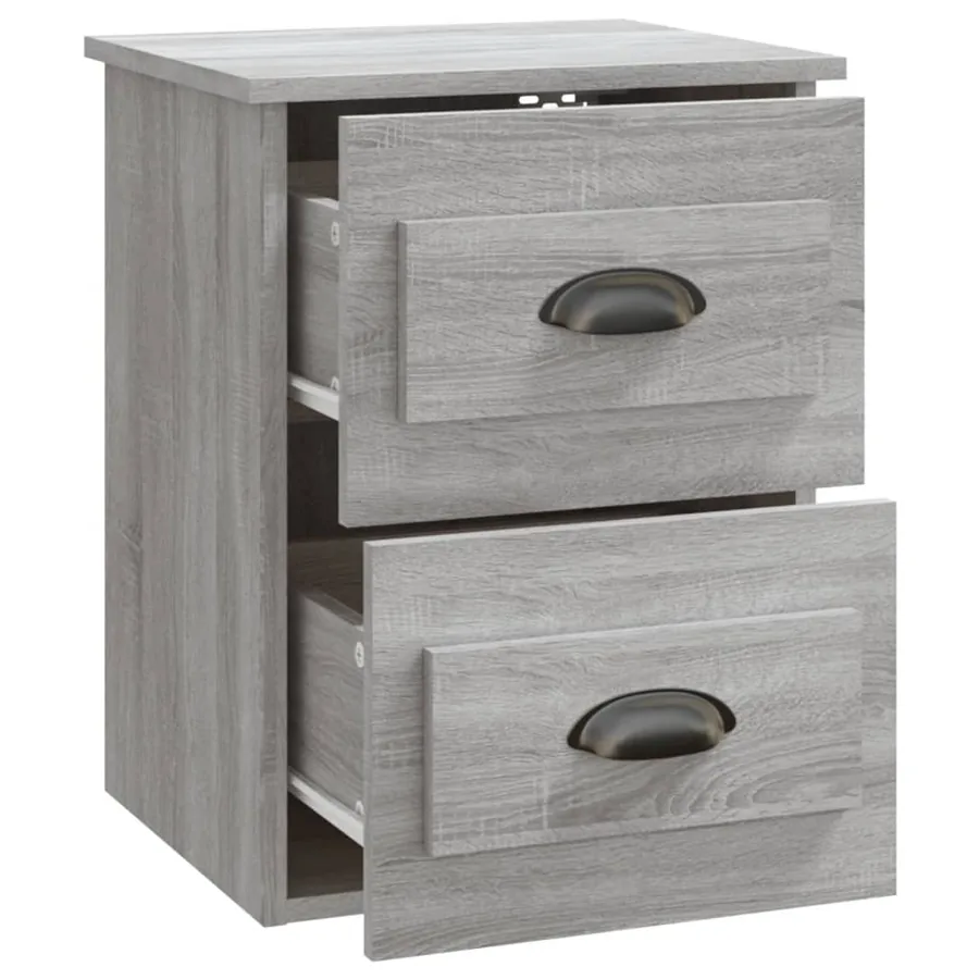 Table de chevet murale sonoma gris 41,5x36x53 cm - 6