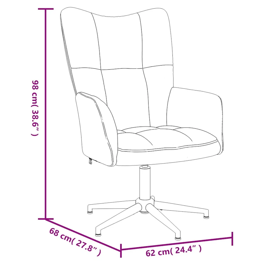 Chaise de relaxation avec tabouret Noir Velours - 12