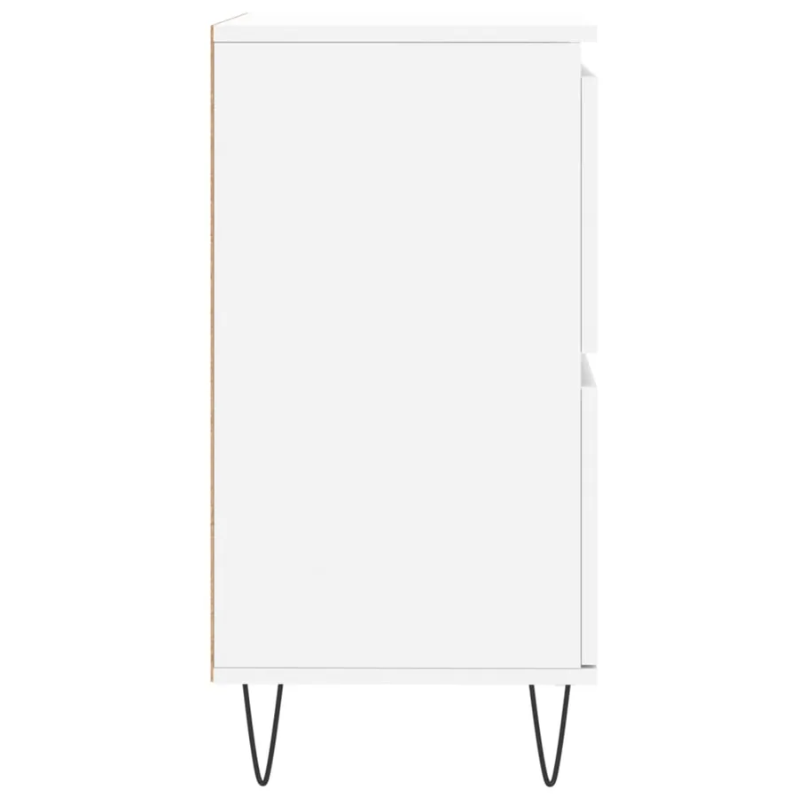 Buffets 2 pcs blanc bois d'ingénierie - 7