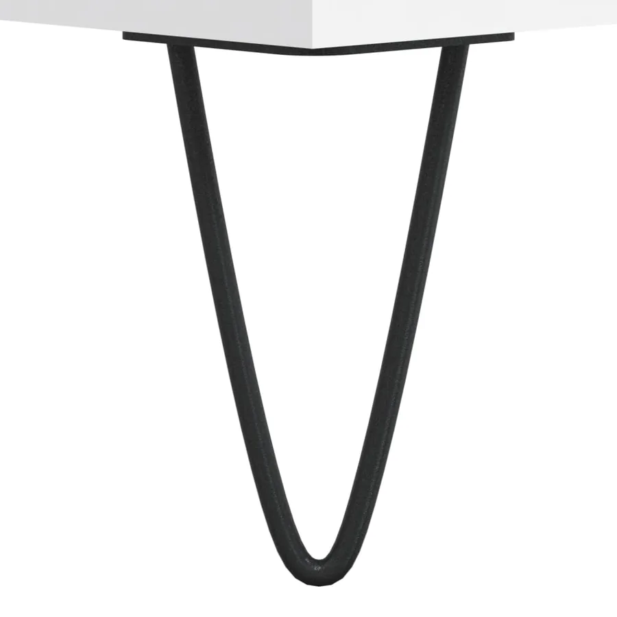 Buffets 2 pcs blanc bois d'ingénierie - 9