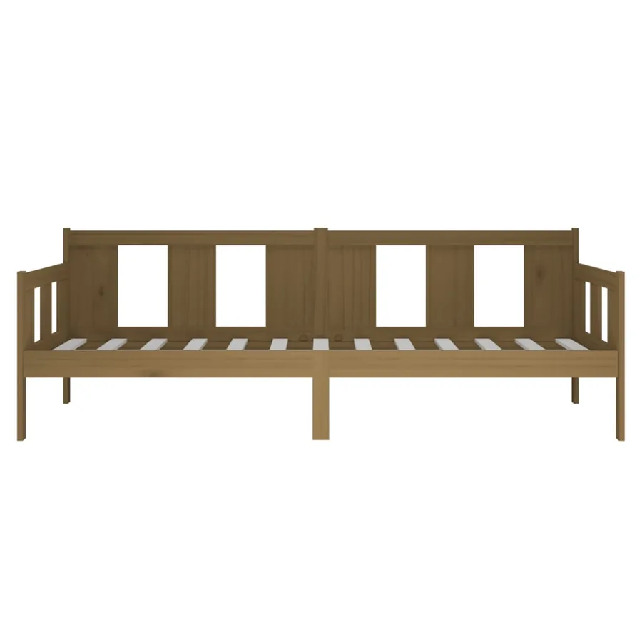 Lit de jour sans matelas marron miel bois pin massif 90x200 cm - 7