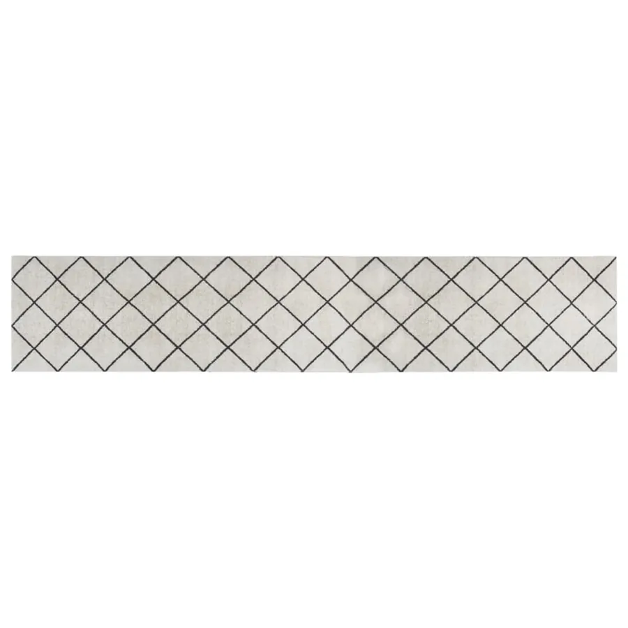 Tapis de cuisine lavable impression carrée 60x300 cm velours - 2