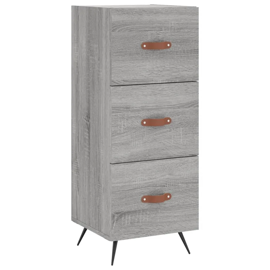 Buffet Sonoma gris 34,5x34x90 cm Bois d'ingénierie - 2