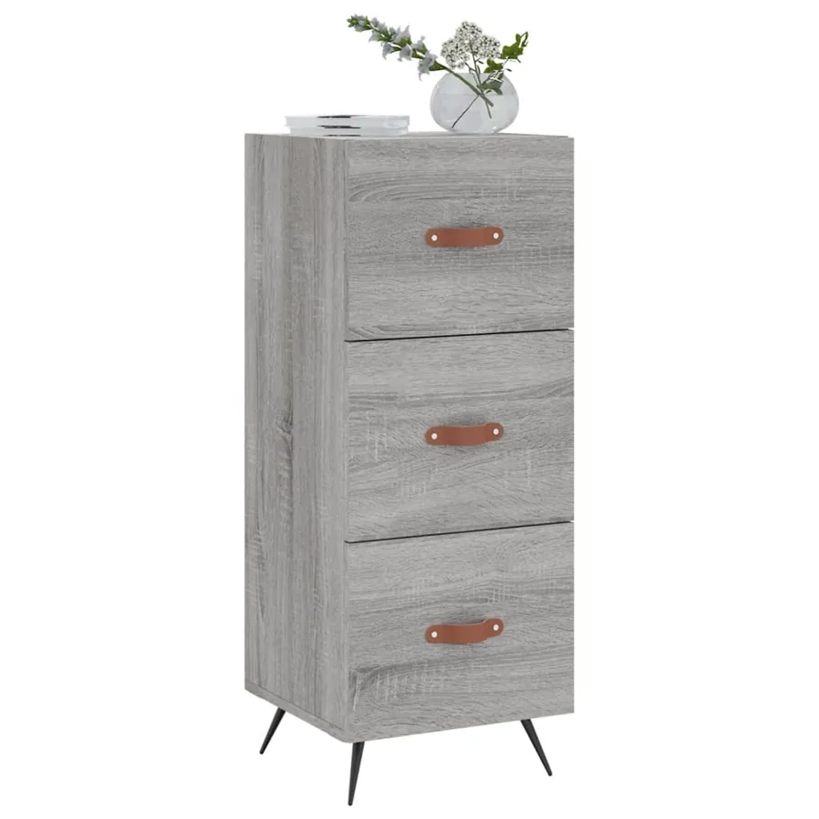 Buffet Sonoma gris 34,5x34x90 cm Bois d'ingénierie - 3