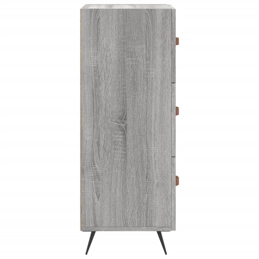 Buffet Sonoma gris 34,5x34x90 cm Bois d'ingénierie - 7
