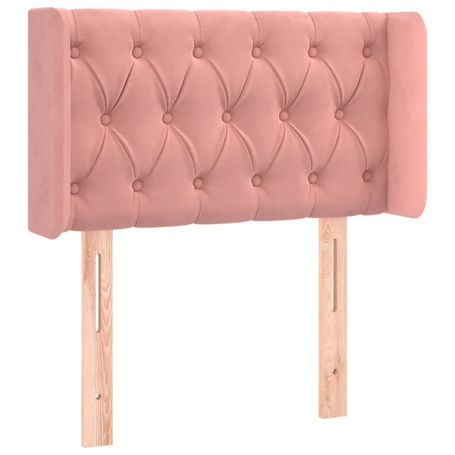 Tête de lit à LED Rose 83x16x78/88 cm Velours - 3