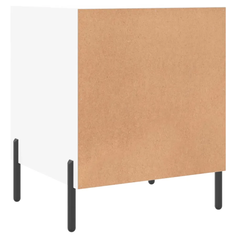 Tables de chevet 2 pcs blanc brillant 40x40x50 cm - 10