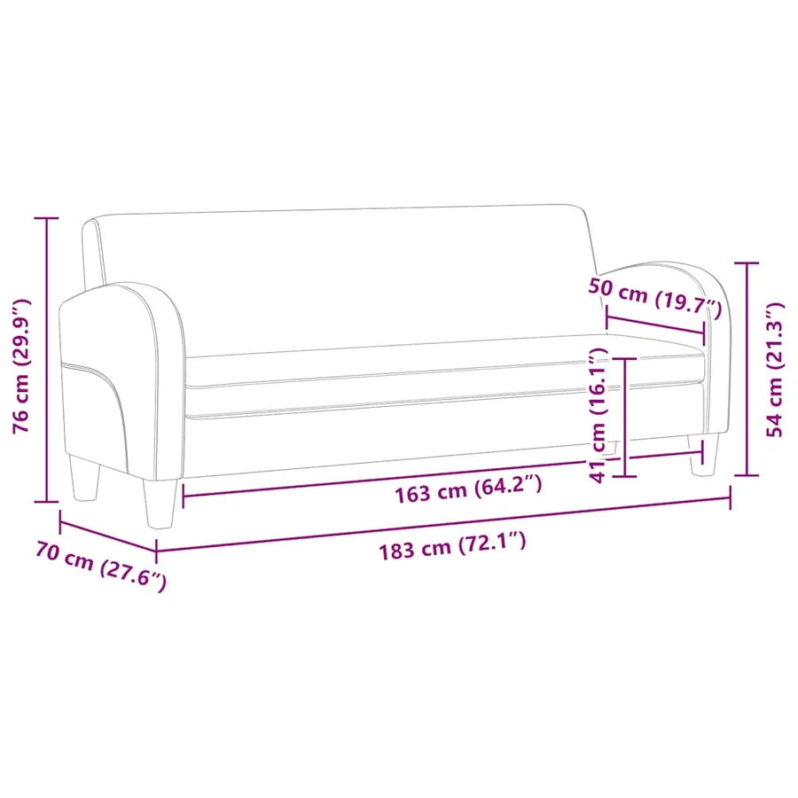 Ensemble de canapés 2 pcs Daim synthétique Marron - 13