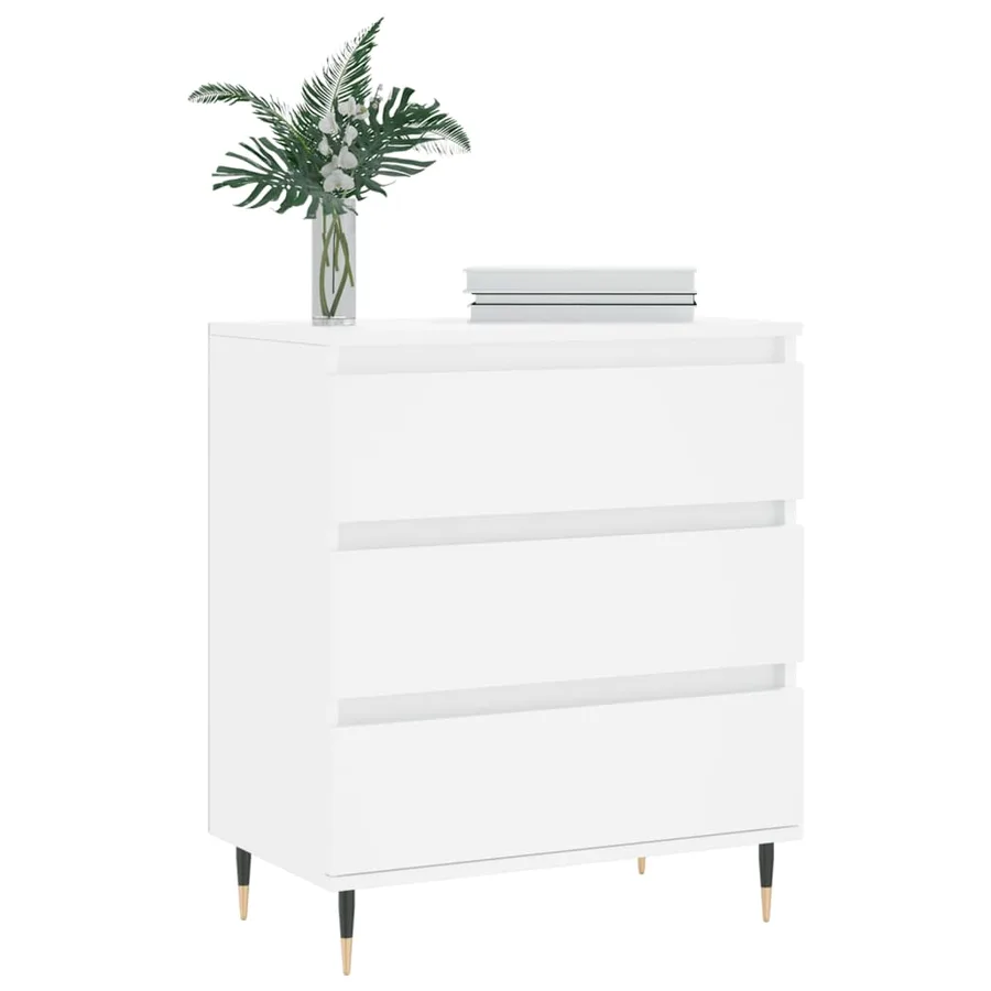 Buffet Blanc 60x35x70 cm Bois d'ingénierie - 3