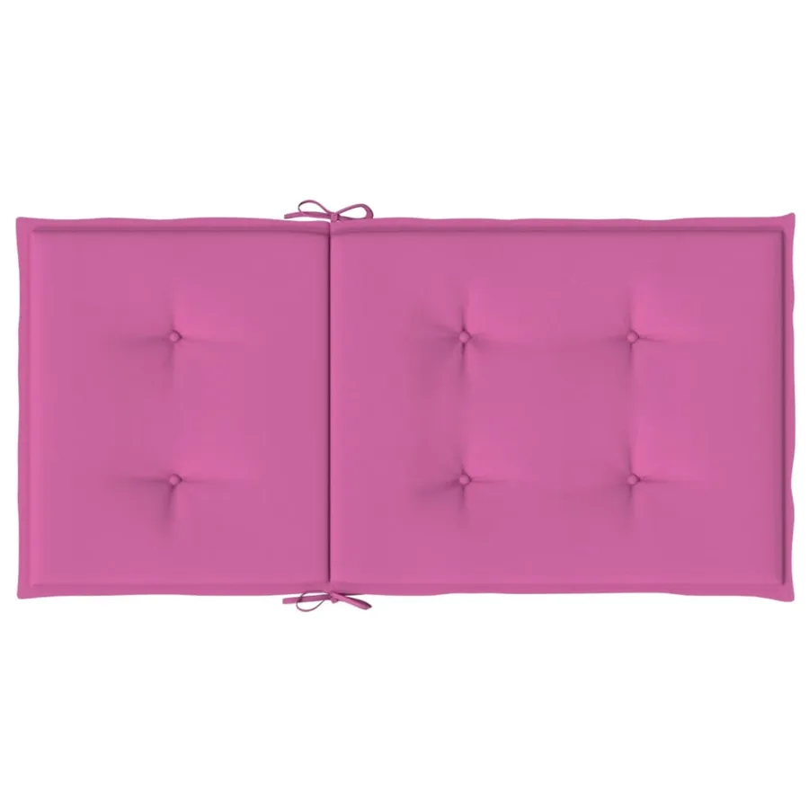 Coussins de chaise à dossier bas lot de 2 rose tissu - 7