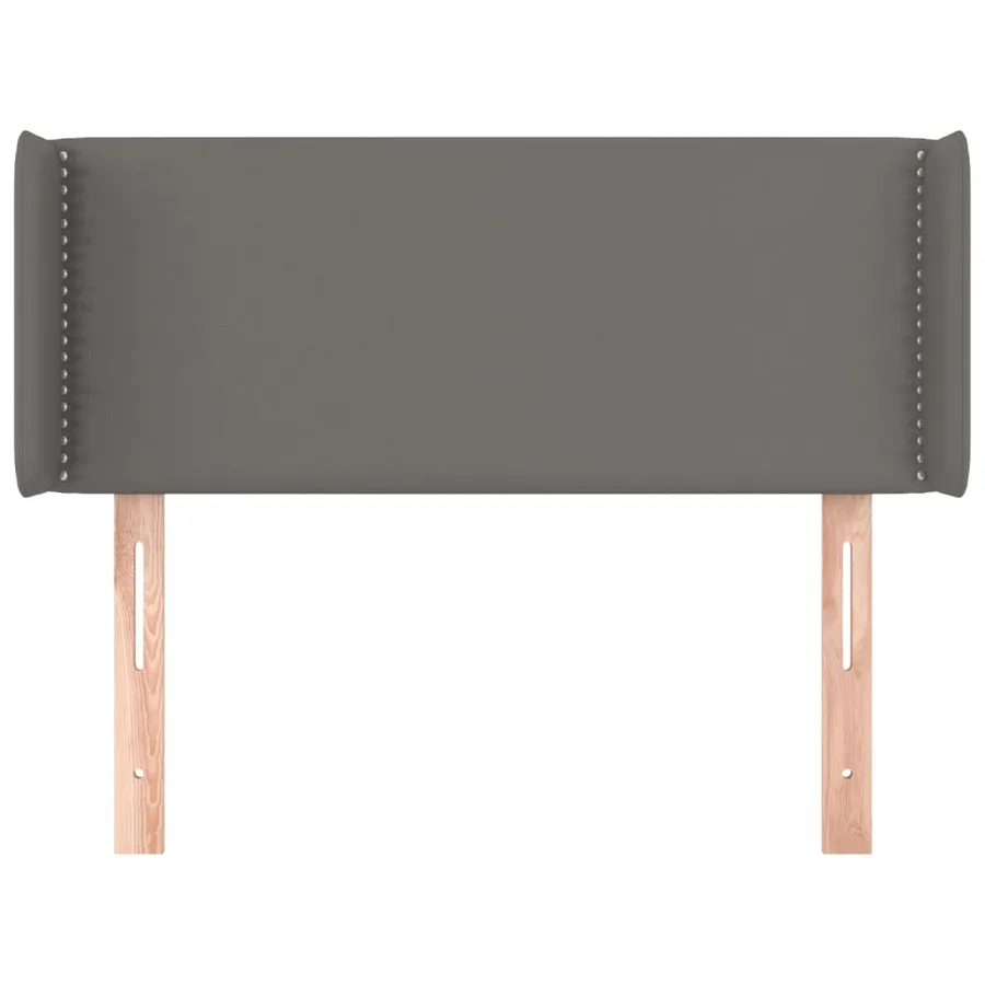 Tête de lit avec oreilles Gris 83x16x78/88 cm Similicuir - 3