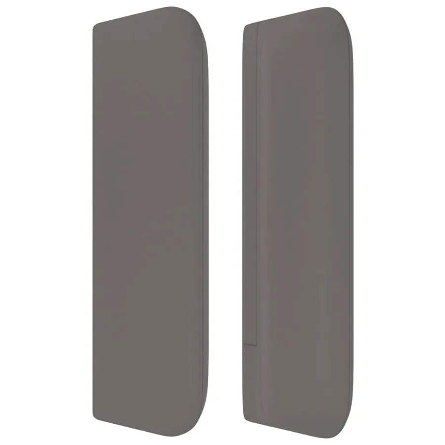 Tête de lit avec oreilles Gris 83x16x78/88 cm Similicuir - 4