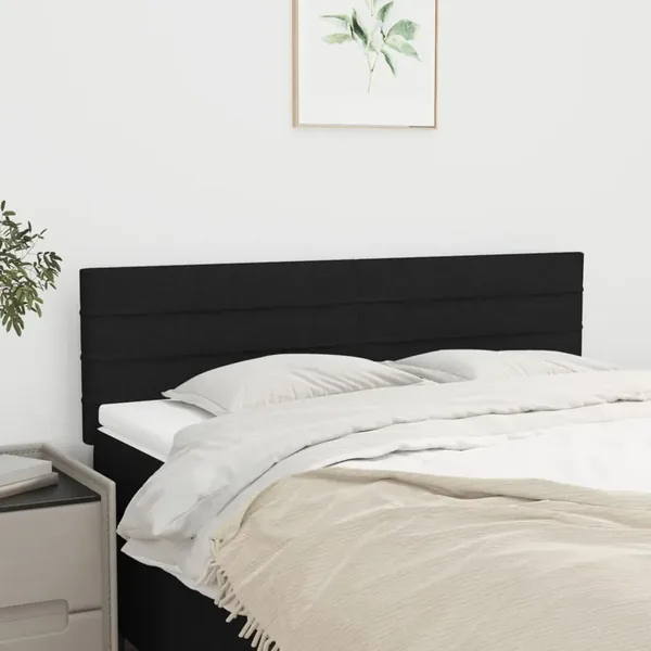 Têtes de lit Noir 144 x 5 x 78/88 cm Tissu