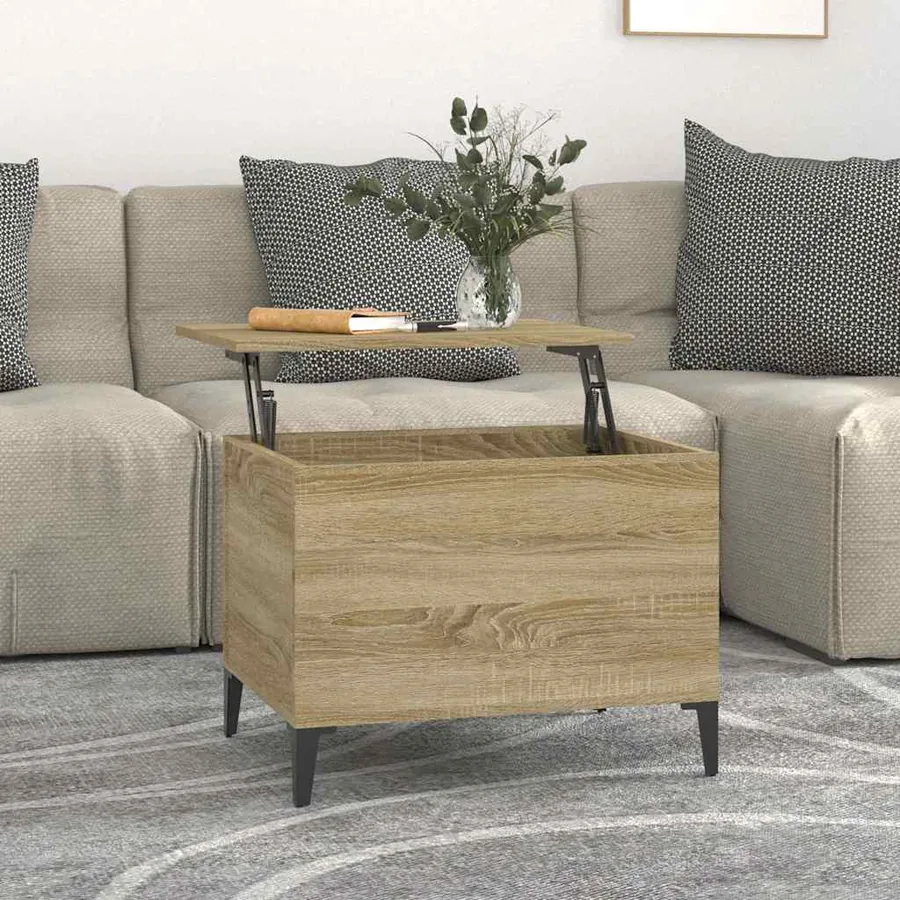 Table basse Chêne sonoma 60x44,5x45 cm Bois d'ingénierie