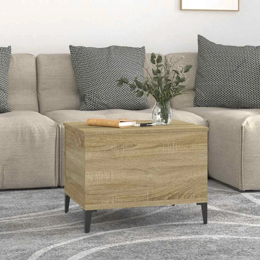 Table basse Chêne sonoma 60x44,5x45 cm Bois d'ingénierie - 3