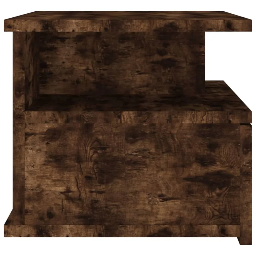 Table de chevet flottante Chêne fumé 40x31x27cm Bois ingénierie - 5
