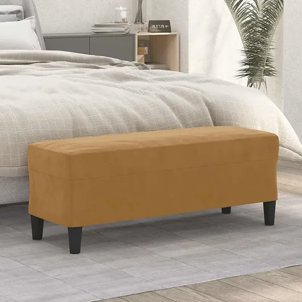 Banc Marron 100x35x41 cm Velours
