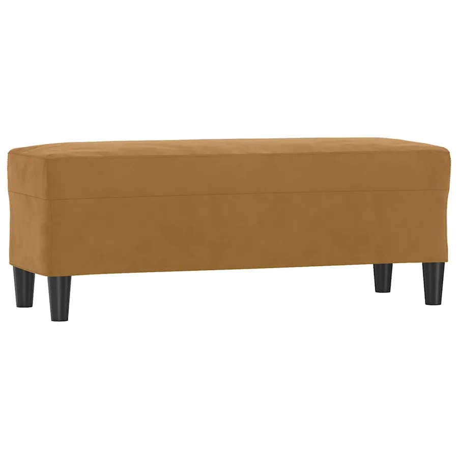 Banc Marron 100x35x41 cm Velours - 2