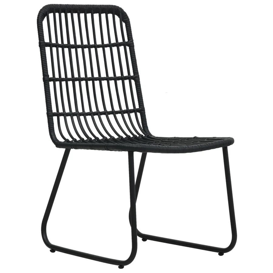 Ensemble de bistro 3 pcs Résine tressée Noir - 4