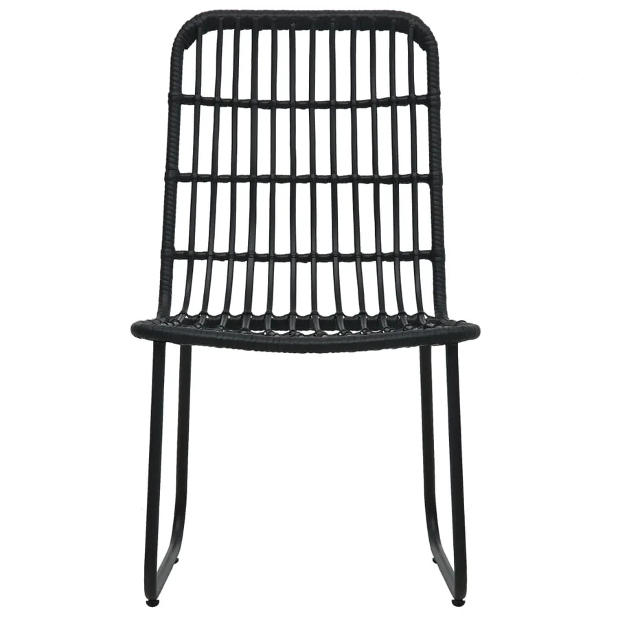 Ensemble de bistro 3 pcs Résine tressée Noir - 5