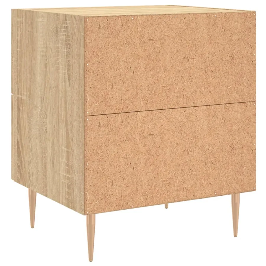 Tables de chevet 2 pcs chêne sonoma 40x35x47,5 cm - 9