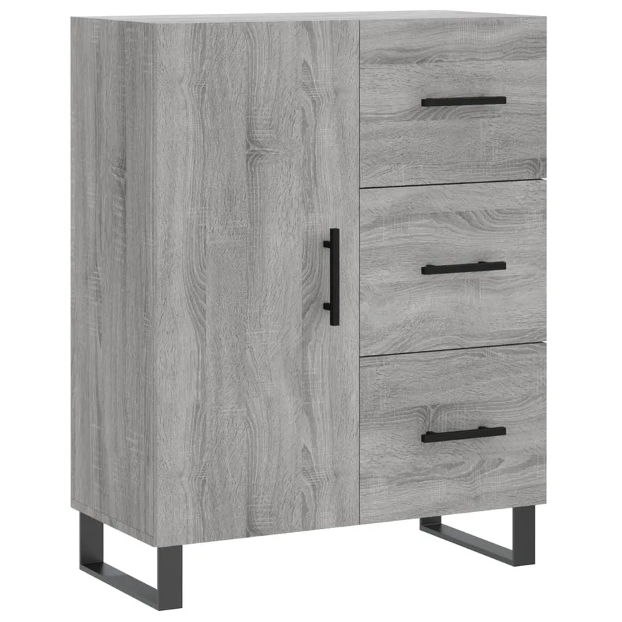Buffet haut Sonoma gris 69,5x34x180 cm Bois d'ingénierie - 7