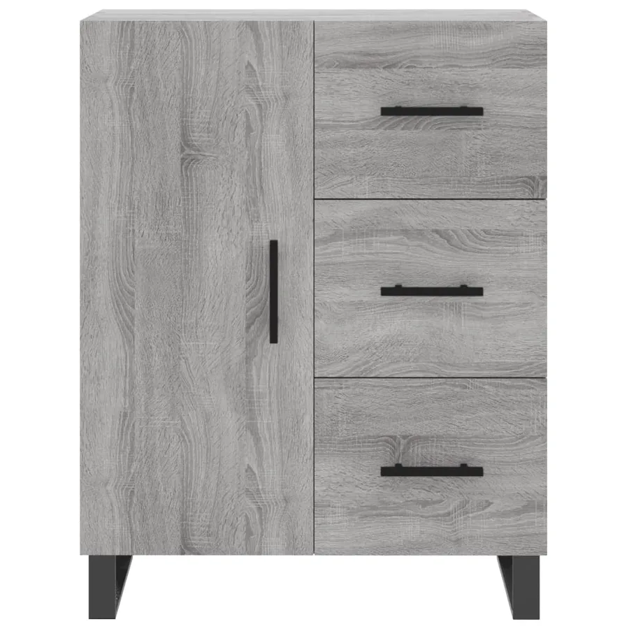Buffet haut Sonoma gris 69,5x34x180 cm Bois d'ingénierie - 8