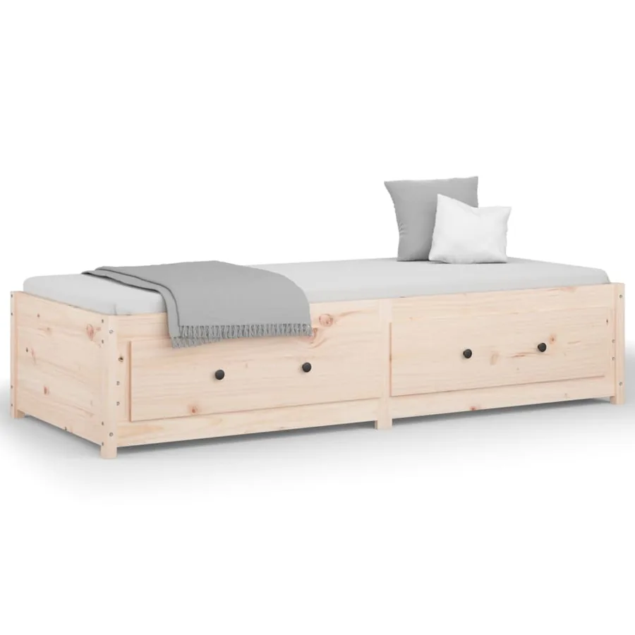 Lit de jour sans matelas 90x200 cm bois de pin massif - 2