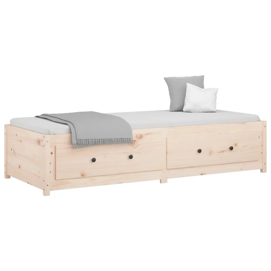 Lit de jour sans matelas 90x200 cm bois de pin massif - 3