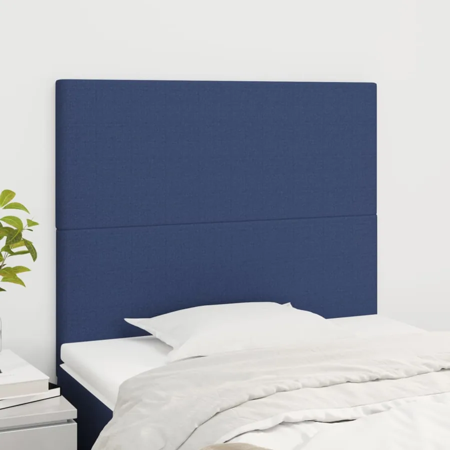 Tête de lit Bleu 80x5x118/128 cm Tissu