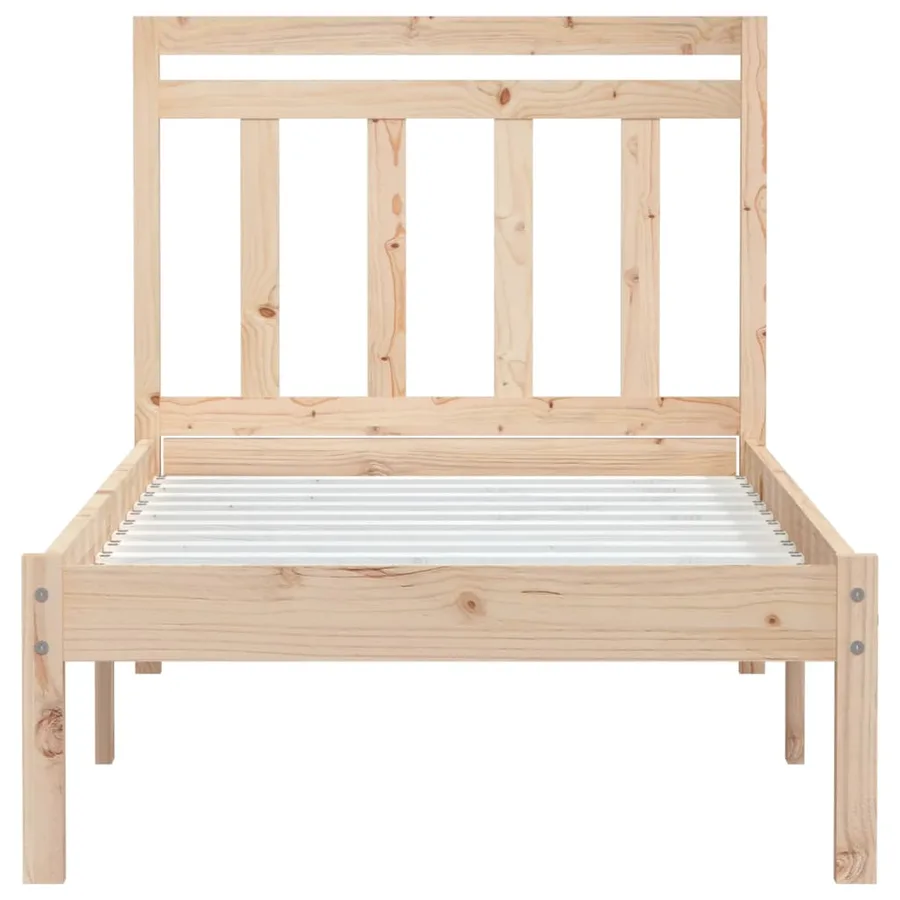 Cadre de lit sans matelas bois massif - 4