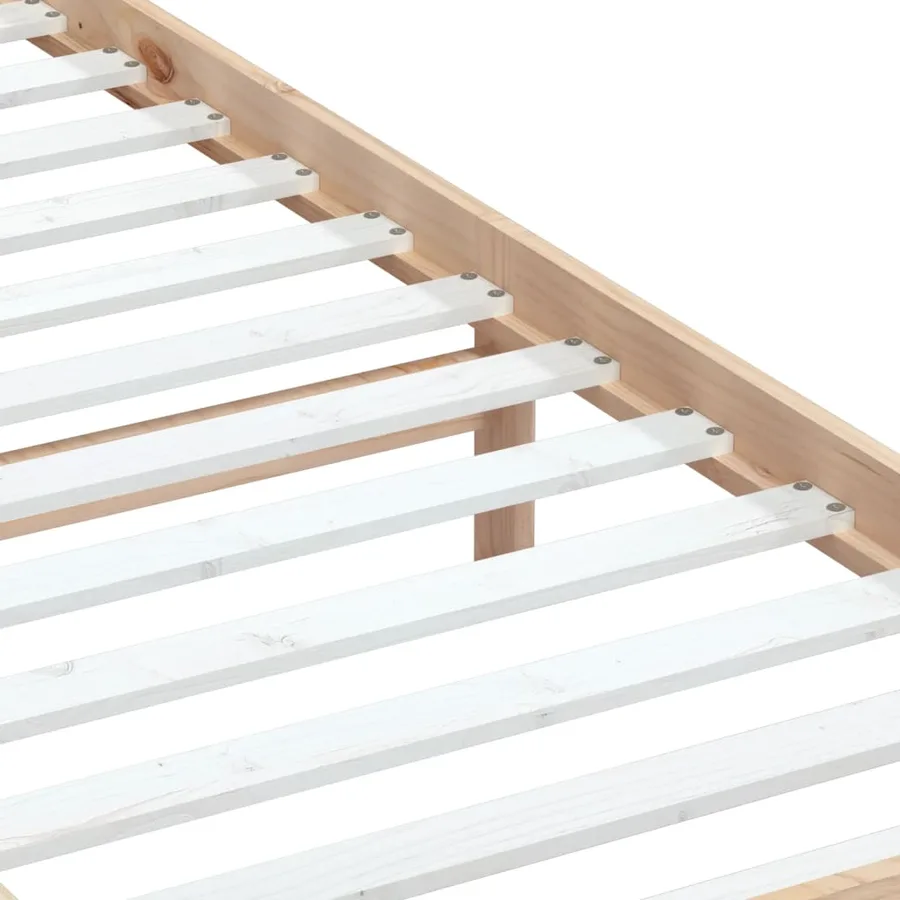 Cadre de lit sans matelas bois massif - 6