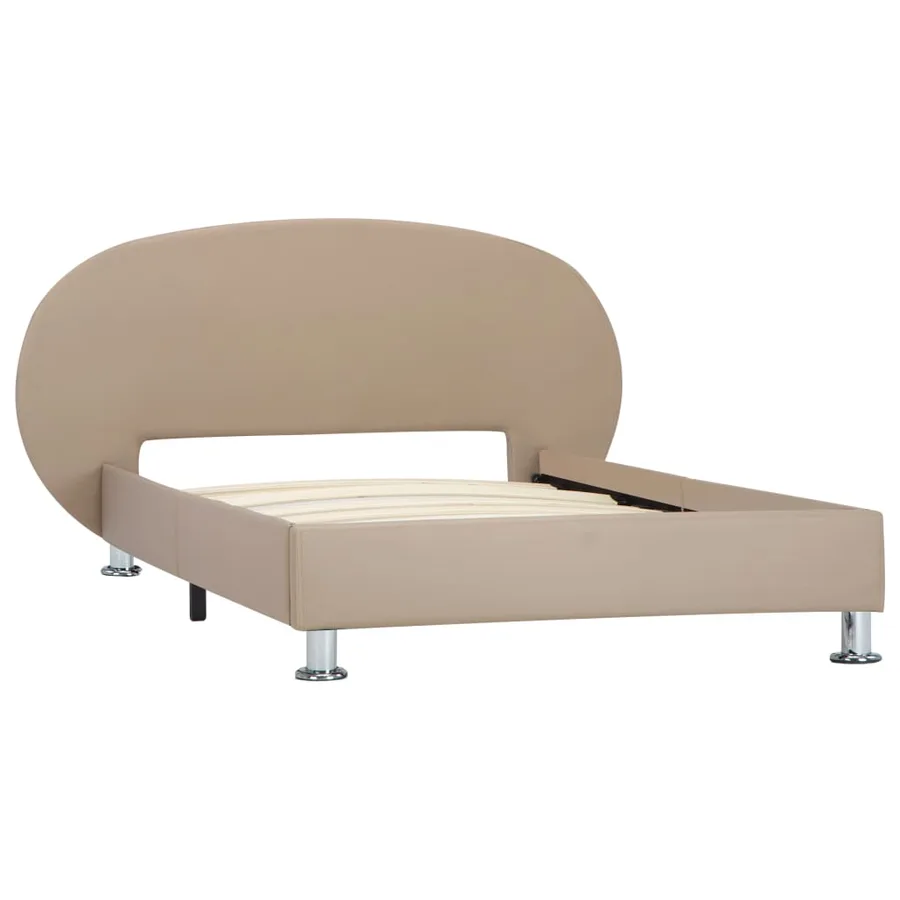 Cadre de lit sans matelas cappuccino similicuir 100x200 cm - 2